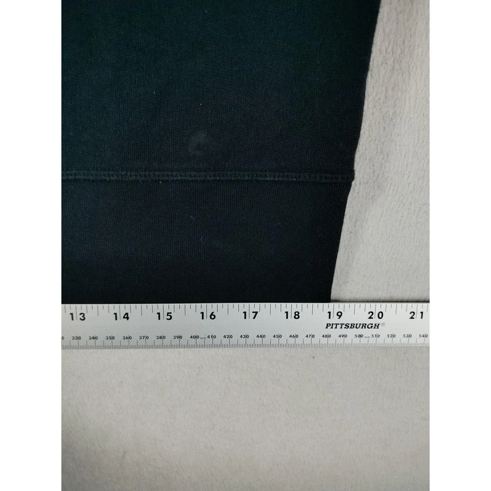 Billy Reid Sweatshirt Mens Large Gray Fleece Mock Neck Pullover Elbow Patch